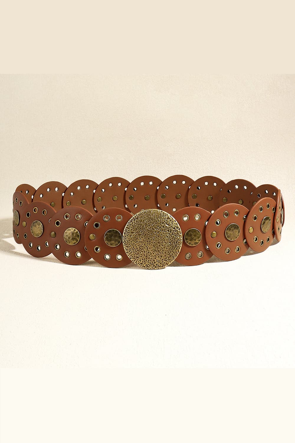 Round Shape PU Leather Belt Carauana Store