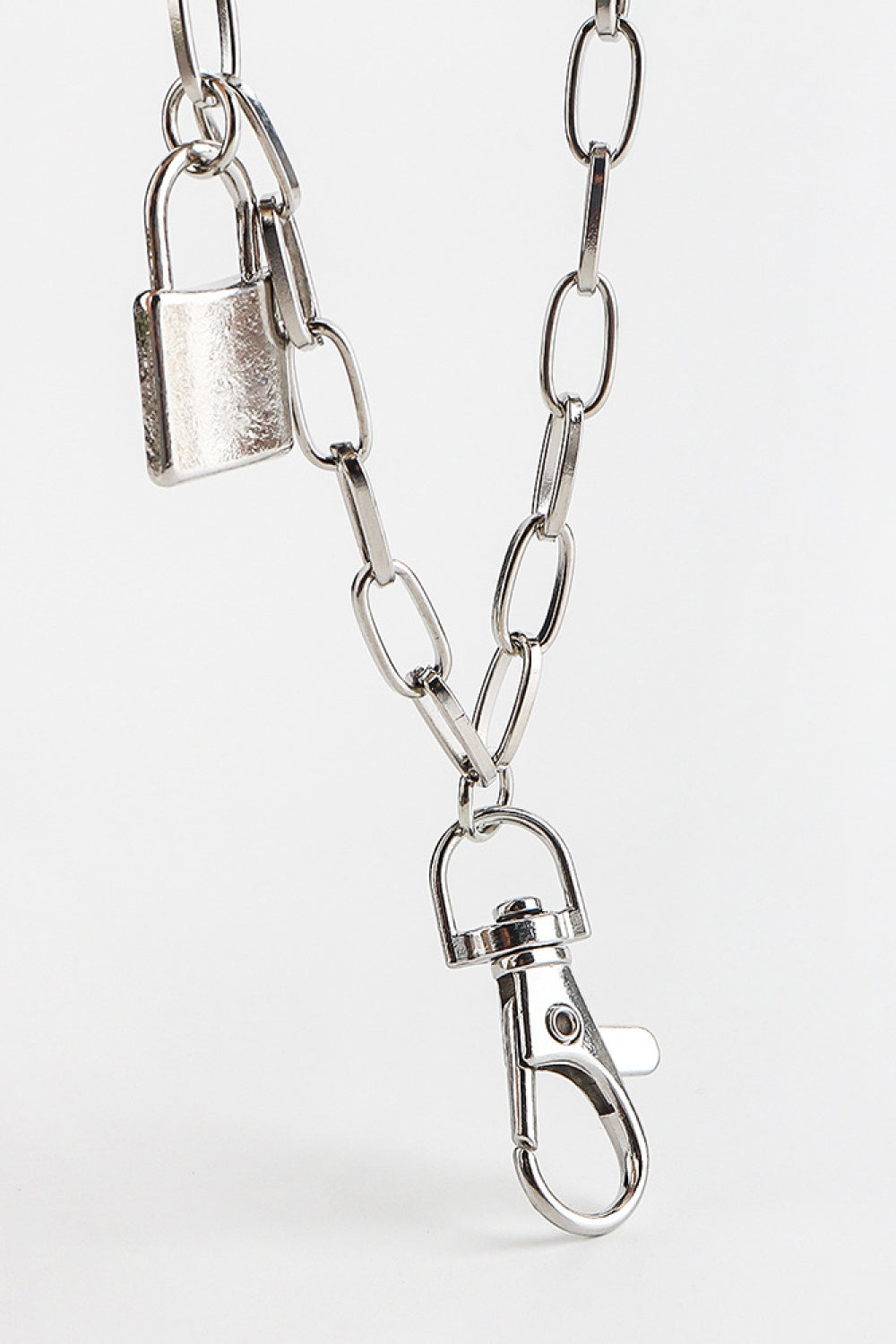 Double Layered Iron Chain Belt with Lock Charm Carauana Store