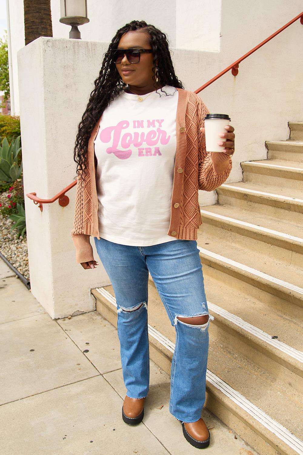 Simply Love Full Size IN MY LOVER ERA Round Neck T-Shirt Carauana Store