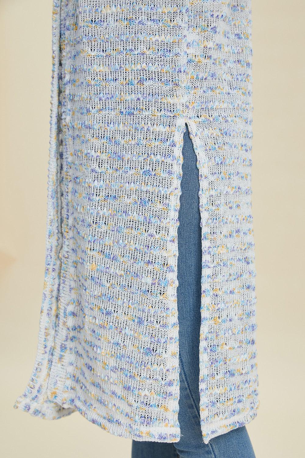 Double Take Full Size Open Front Longline Cardigan Carauana Store