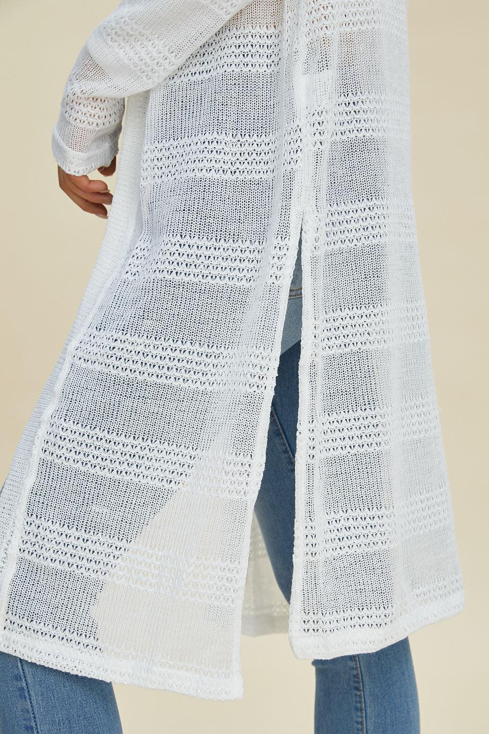 Double Take Full Size Open Front Longline Cardigan Carauana Store