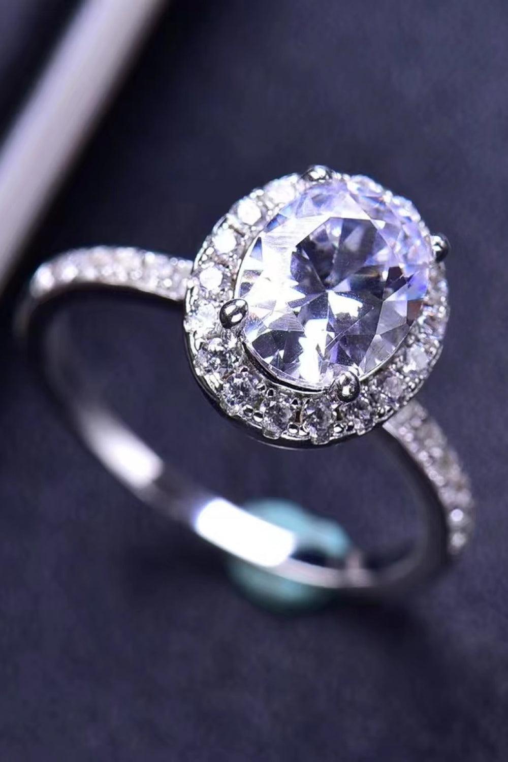 2 Carat Moissanite Platinum-Plated Ring Carauana Store