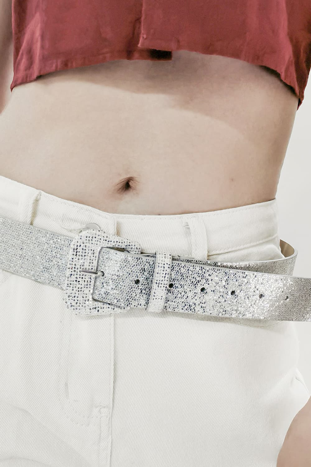 Glitter PU Leather Belt Carauana Store