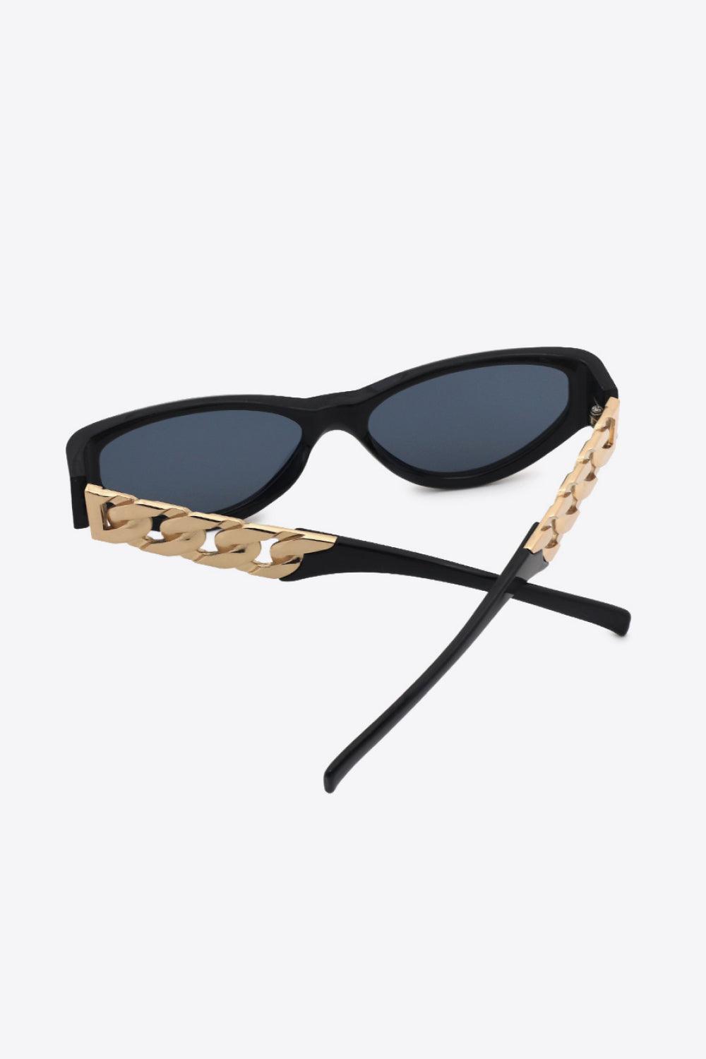 Chain Detail Temple Cat Eye Sunglasses Carauana Store
