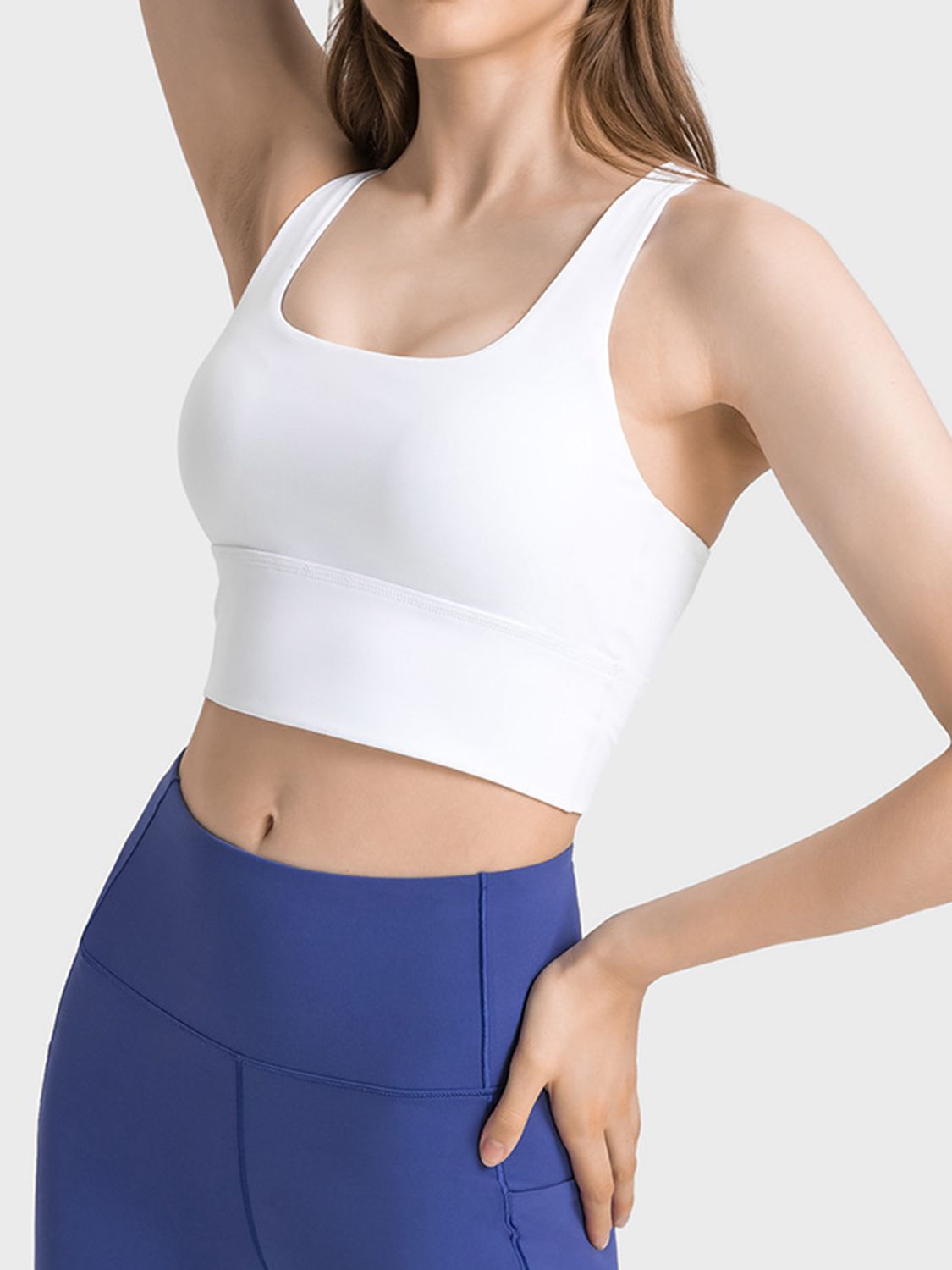Millennia Scoop Neck Crisscross Straps Sports Bra Carauana Store