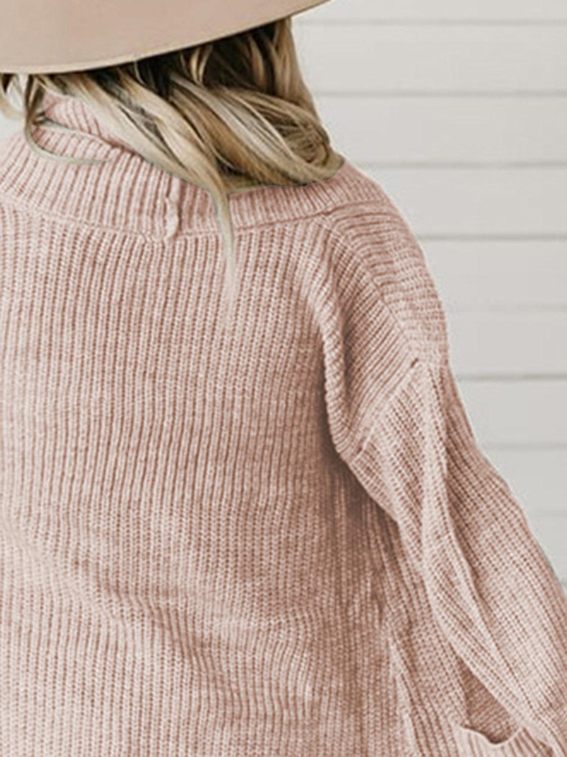 High-Low Open Front Cardigan with Pockets Carauana Store