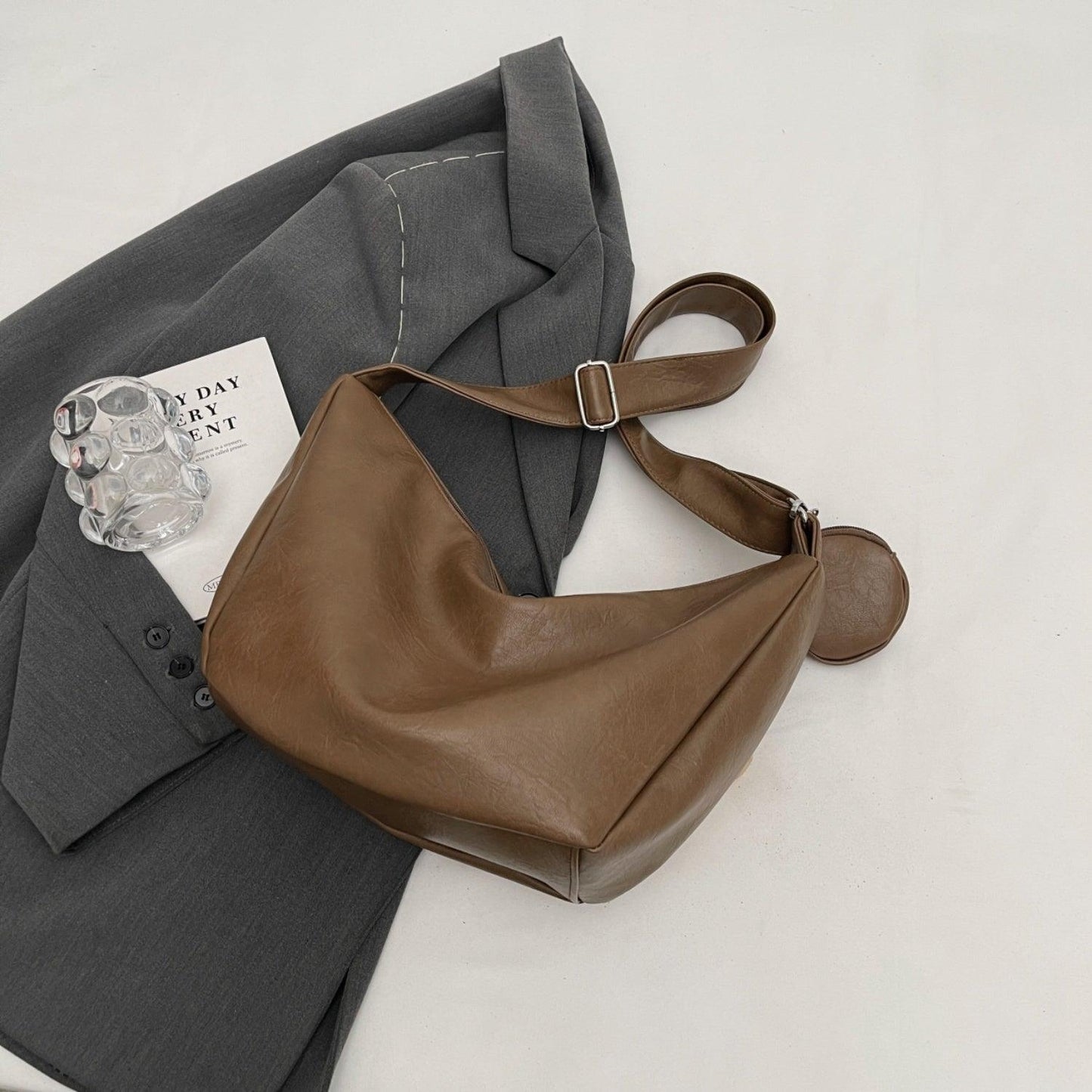 PU Leather Crossbody Bag with Small Purse Carauana Store