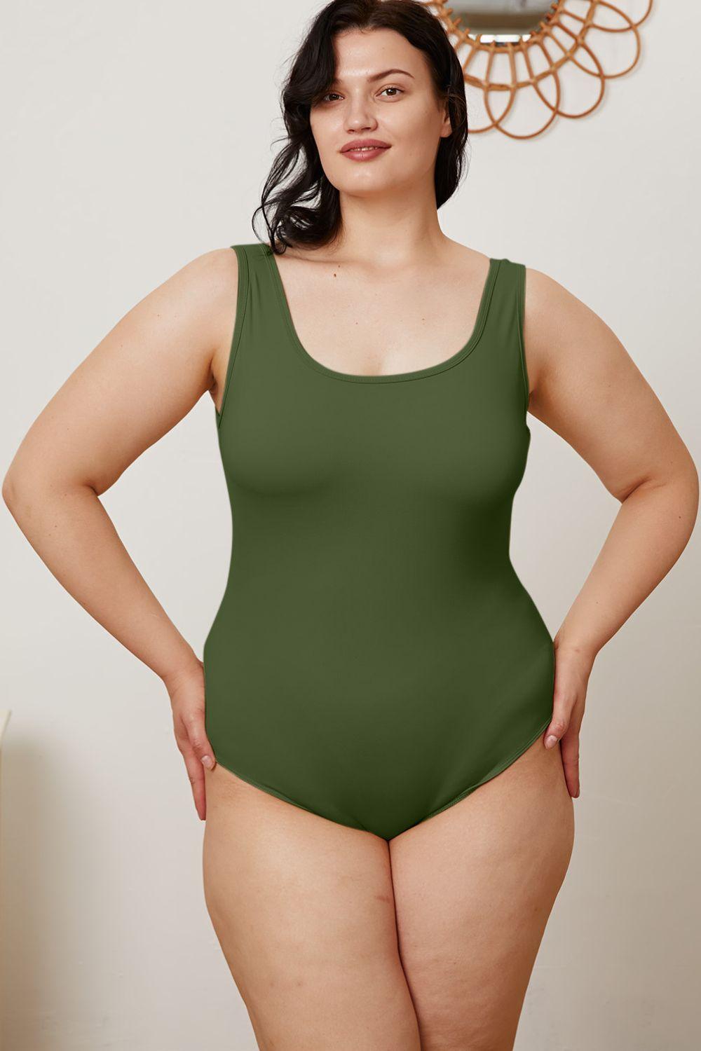 Basic Bae Full Size Square Neck Sleeveless Bodysuit Carauana Store