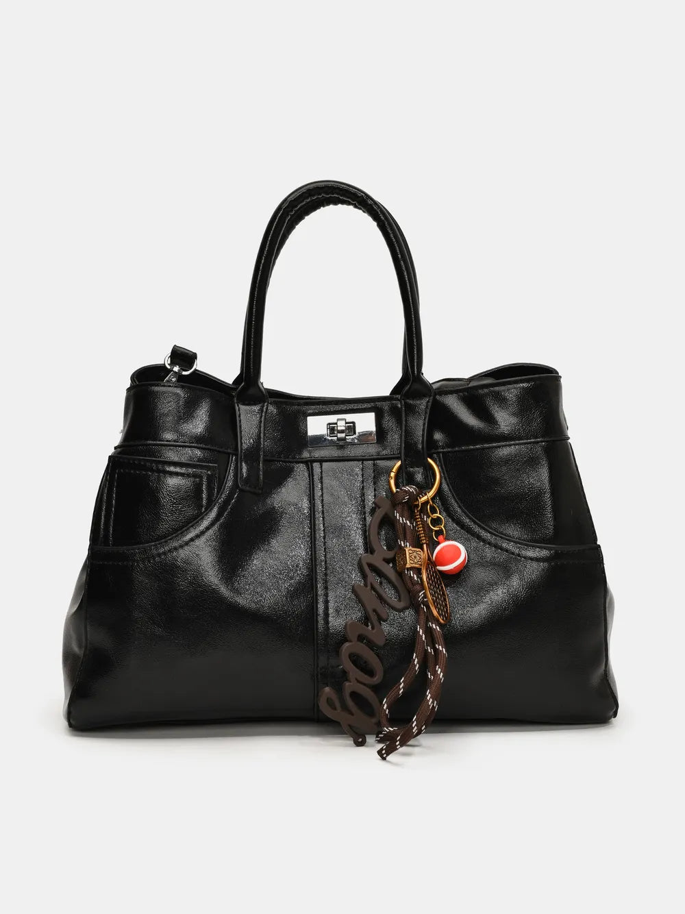 PU Leather Handbag with Pendant Carauana Store
