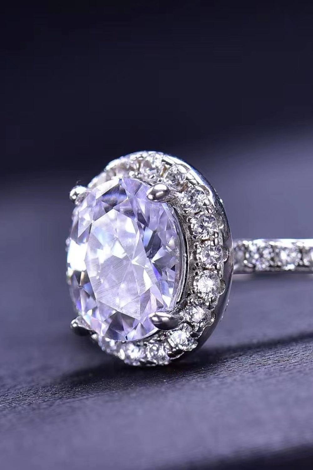 2 Carat Moissanite Platinum-Plated Ring Carauana Store
