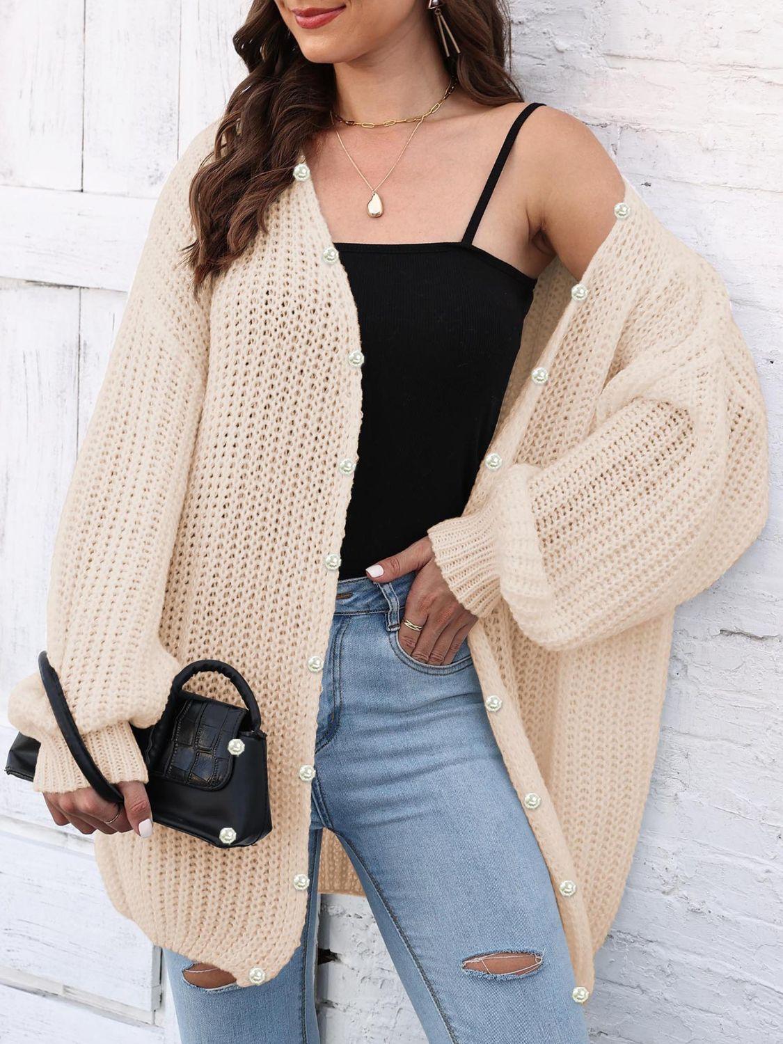 Open Front Long Sleeve Cardigan Carauana Store