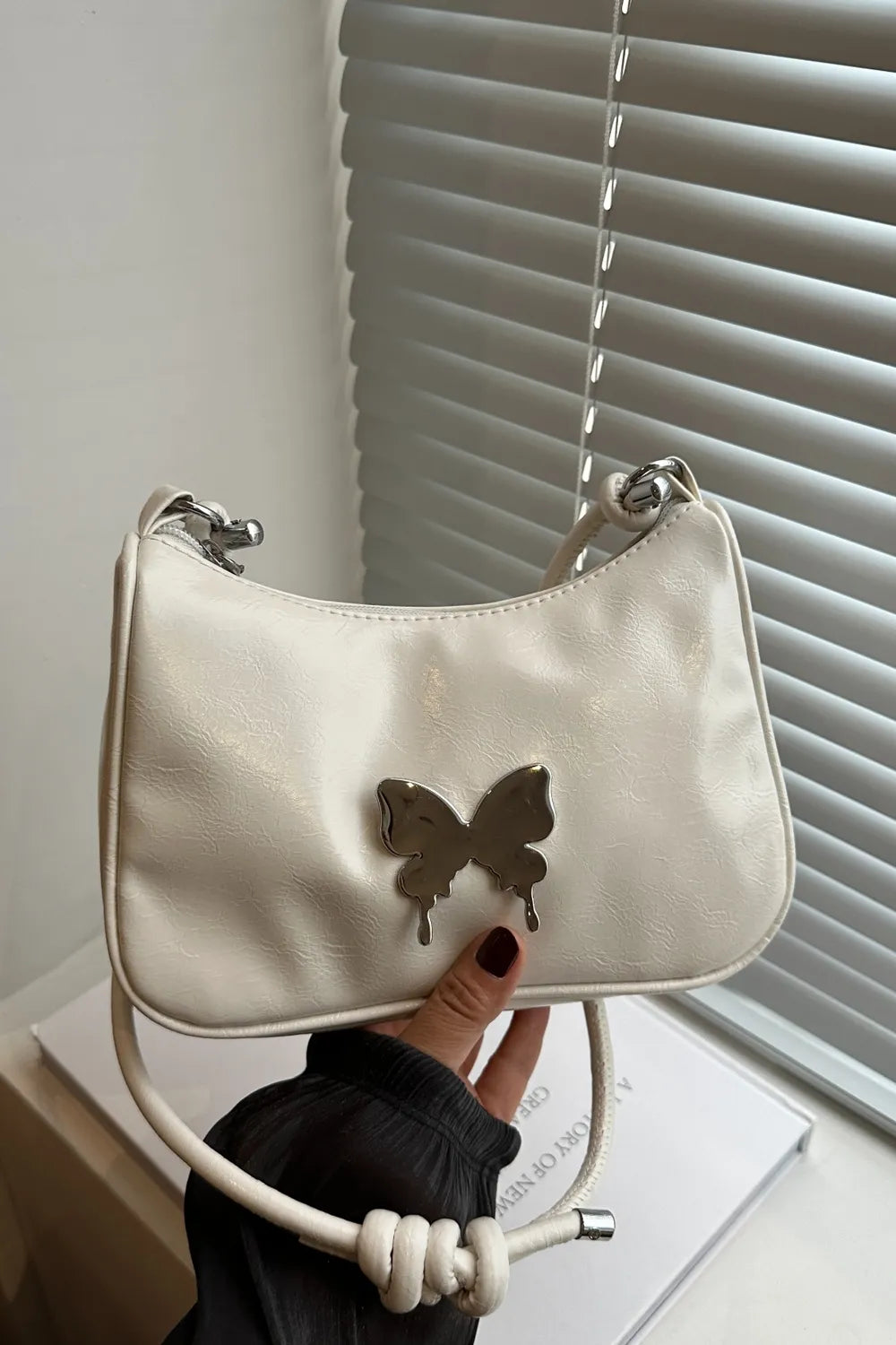 Butterfly PU Leather Knotted Strap Shoulder Bag Carauana Store