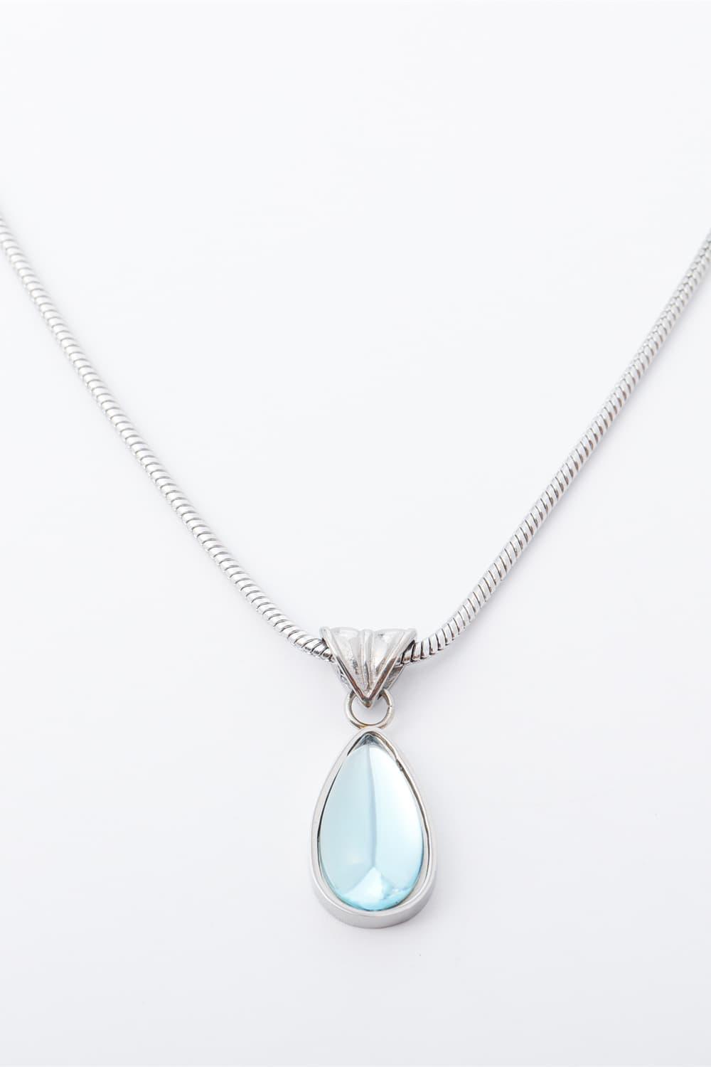 Teardrop Shape Titanium Steel Pendant Necklace Carauana Store