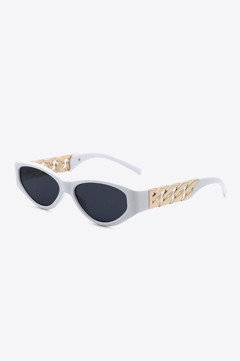 Chain Detail Temple Cat Eye Sunglasses Carauana Store