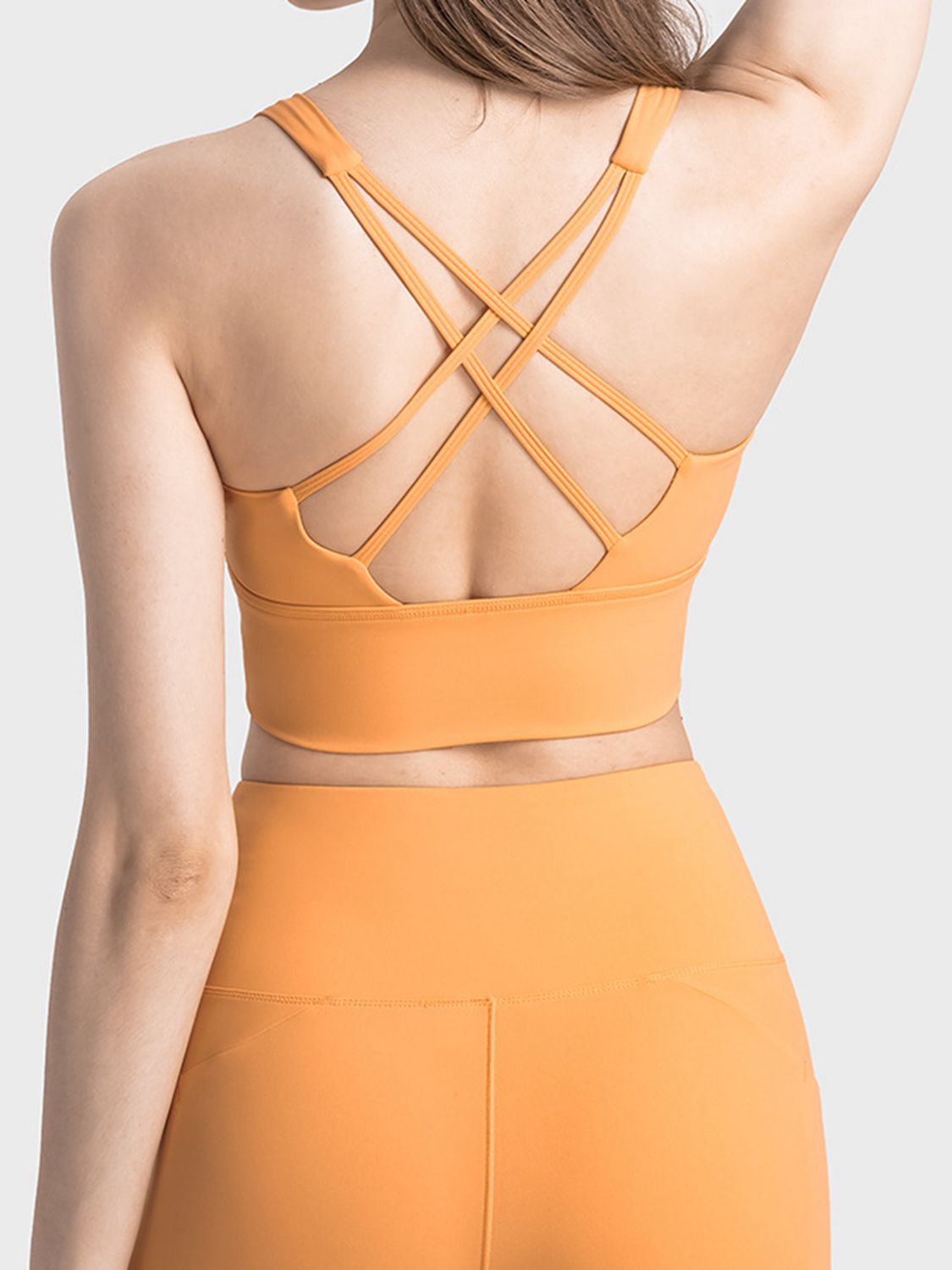 Millennia Scoop Neck Crisscross Straps Sports Bra Carauana Store