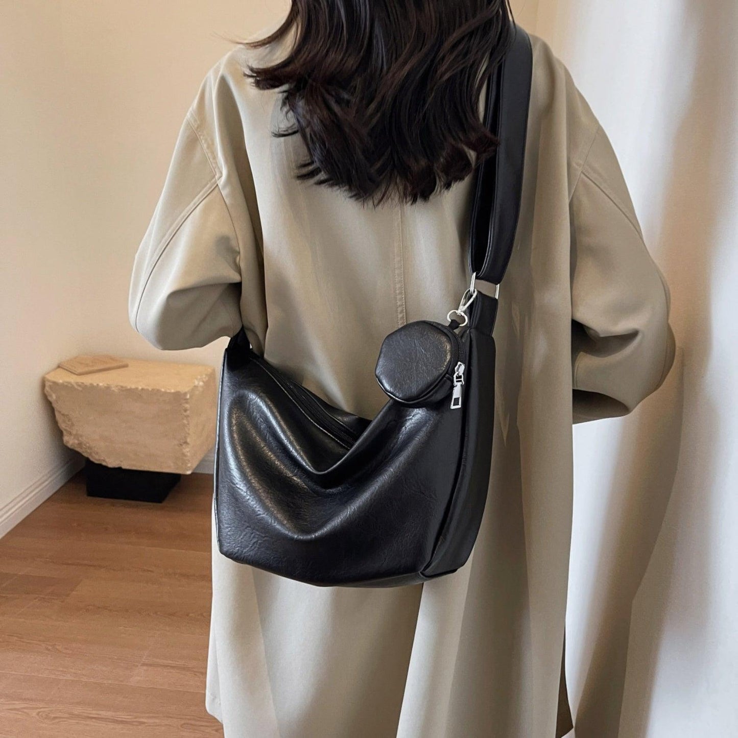 PU Leather Crossbody Bag with Small Purse Carauana Store