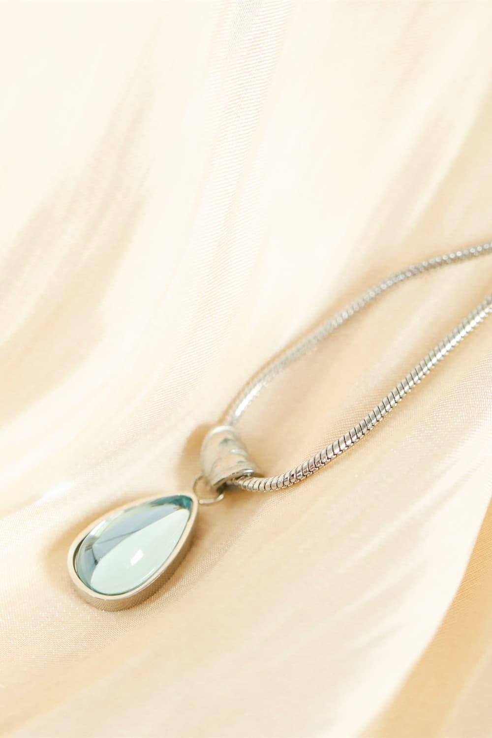 Teardrop Shape Titanium Steel Pendant Necklace Carauana Store