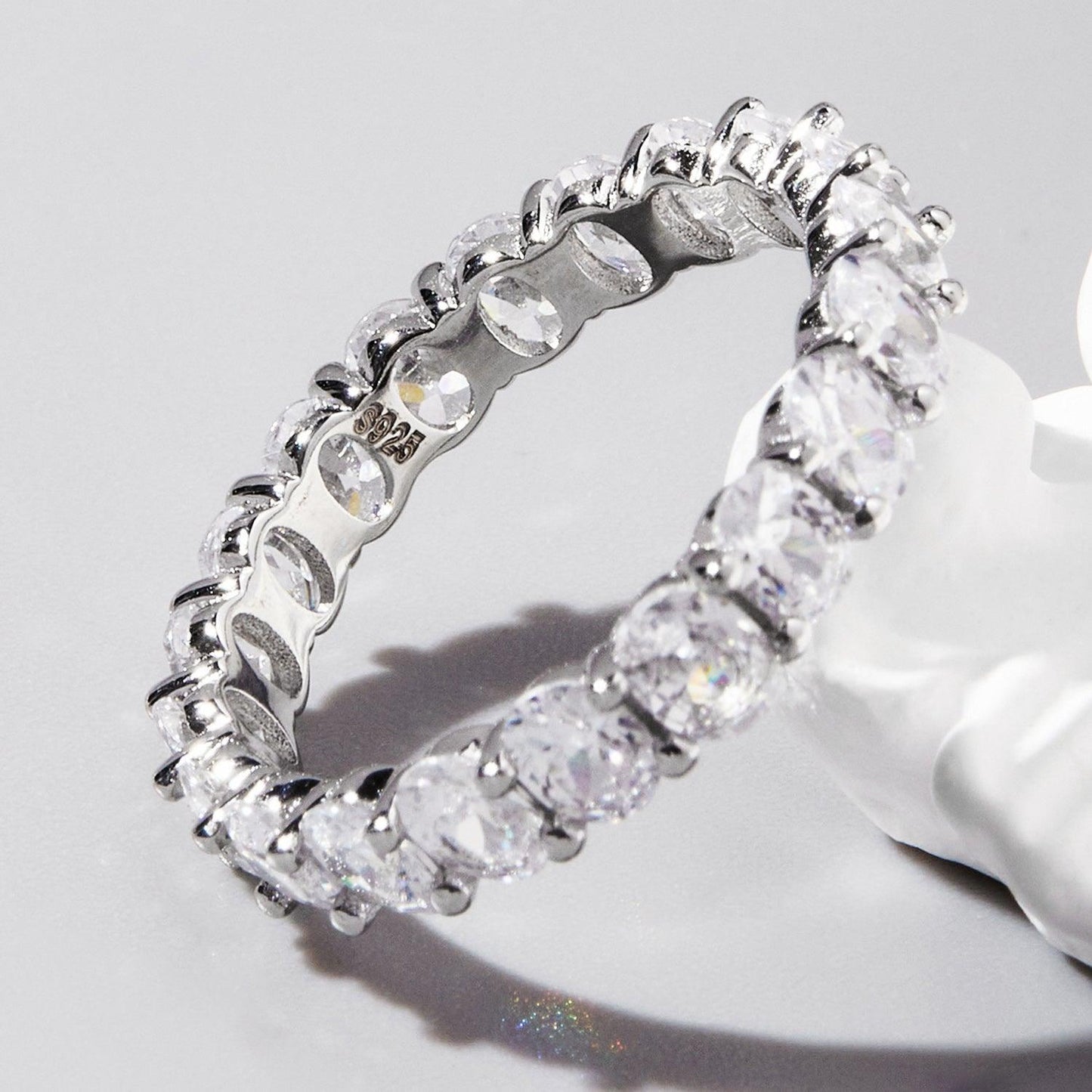 Inlaid Zircon 925 Sterling Silver Ring Carauana Store