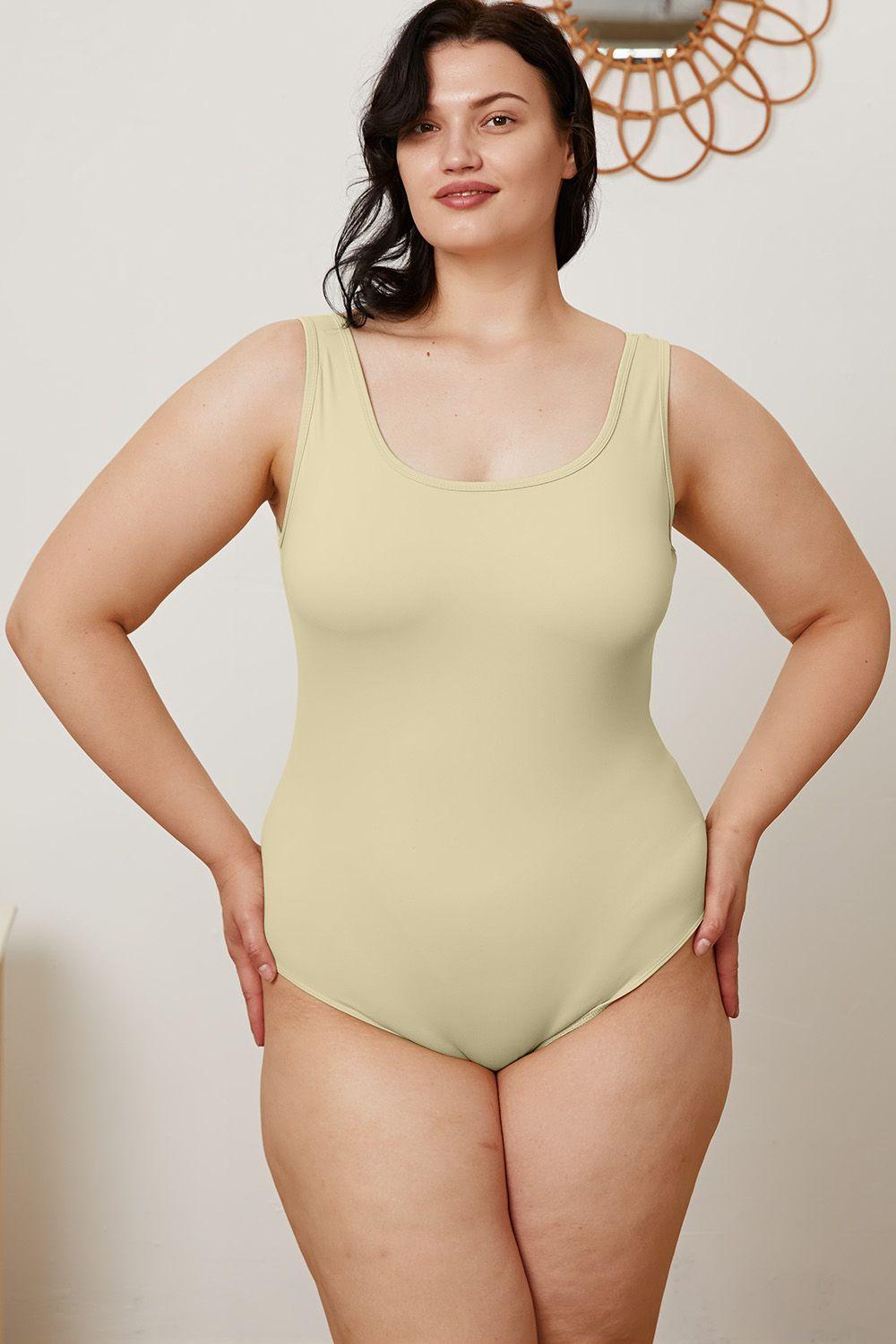 Basic Bae Full Size Square Neck Sleeveless Bodysuit Carauana Store