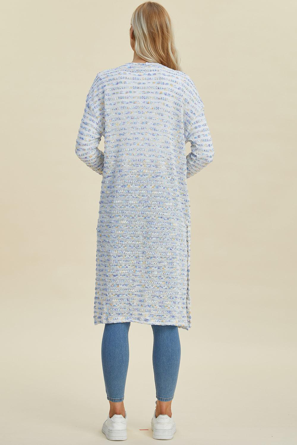Double Take Full Size Open Front Longline Cardigan Carauana Store