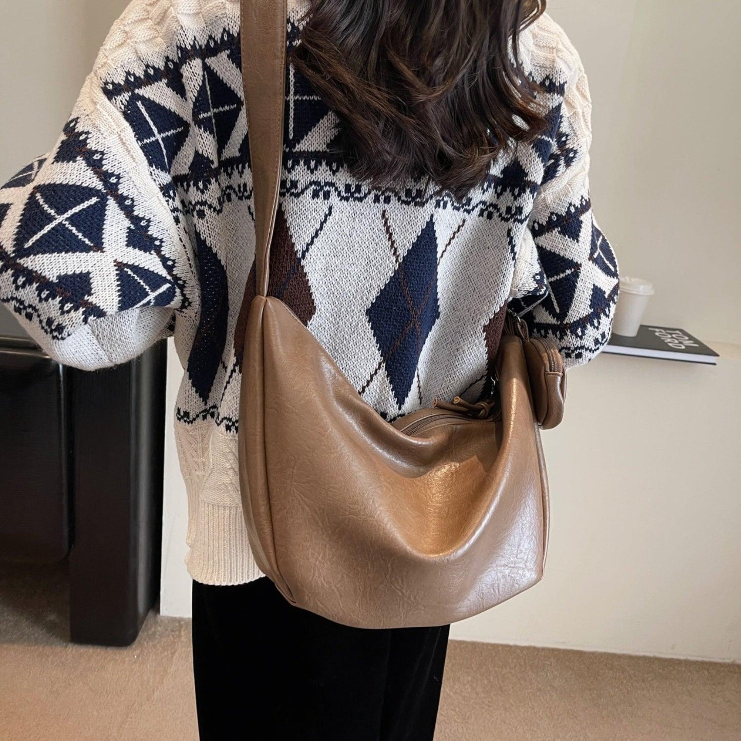 PU Leather Crossbody Bag with Small Purse Carauana Store