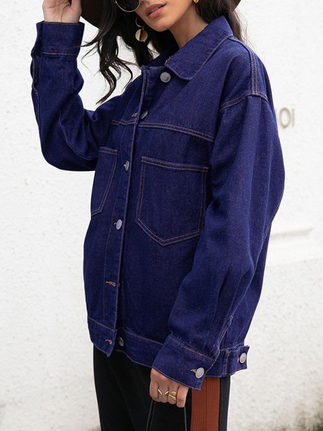 Buttoned Denim Jacket Carauana Store