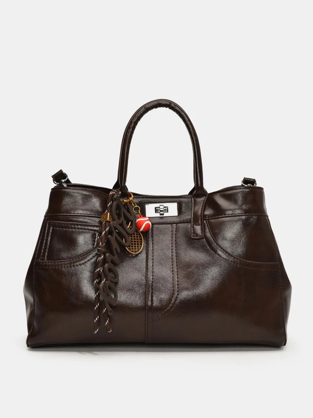 PU Leather Handbag with Pendant Carauana Store