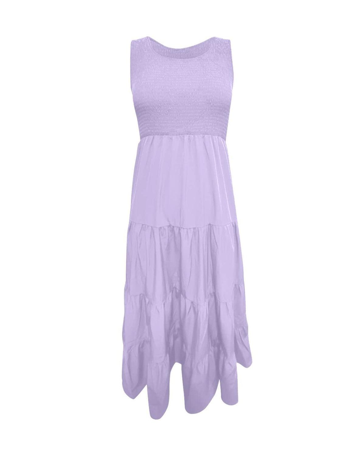 Tiered Smocked Wide Strap Dress Carauana Store