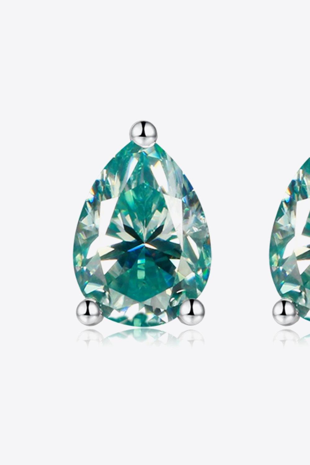 2 Carat Moissanite Teardrop Earrings Carauana Store