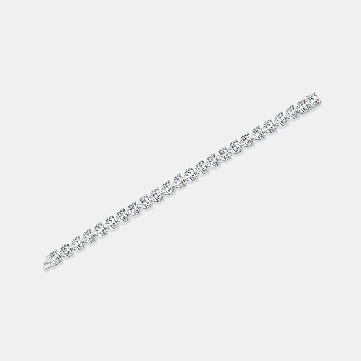 24 Carat Moissanite 925 Sterling Silver Heart Bracelet Carauana Store
