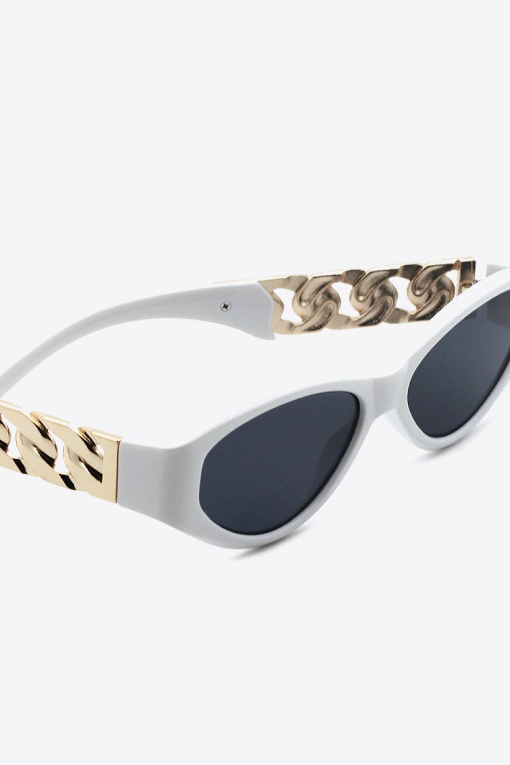 Chain Detail Temple Cat Eye Sunglasses Carauana Store