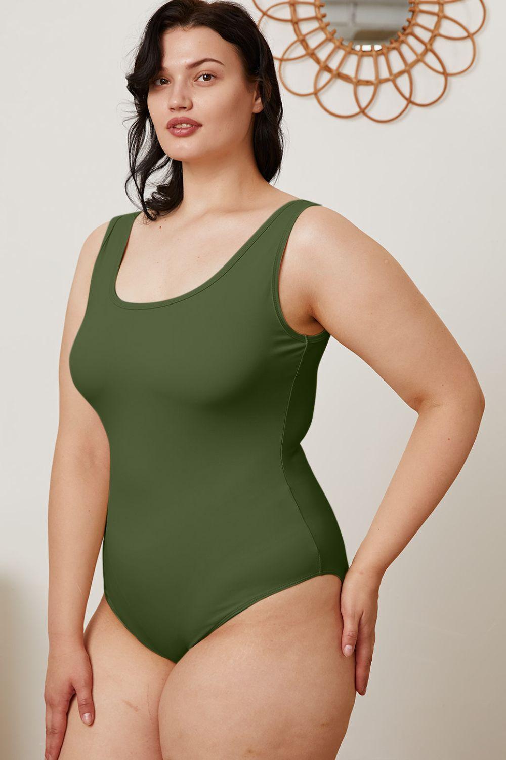 Basic Bae Full Size Square Neck Sleeveless Bodysuit Carauana Store