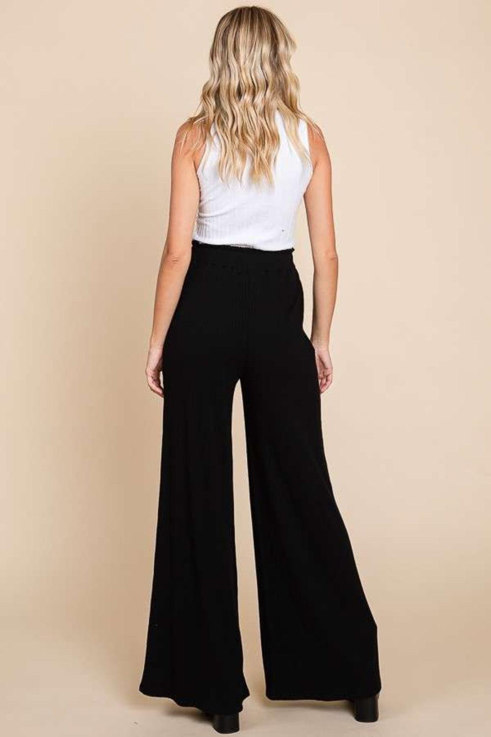 Culture Code Full Size High Waist Wide Leg Pants Carauana Store