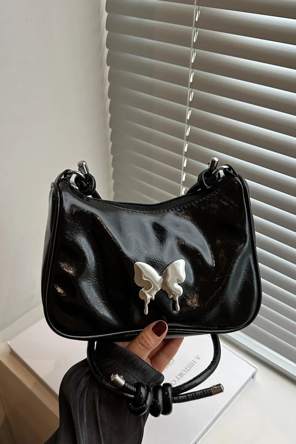 Butterfly PU Leather Knotted Strap Shoulder Bag Carauana Store