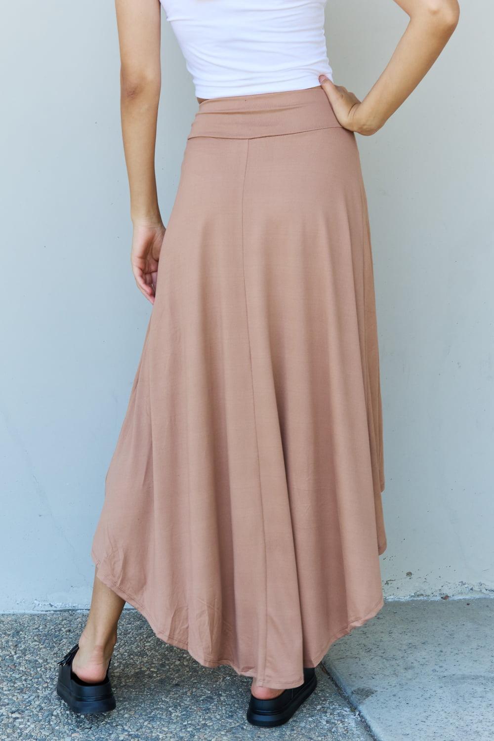 Ninexis First Choice High Waisted Flare Maxi Skirt in Camel Carauana Store