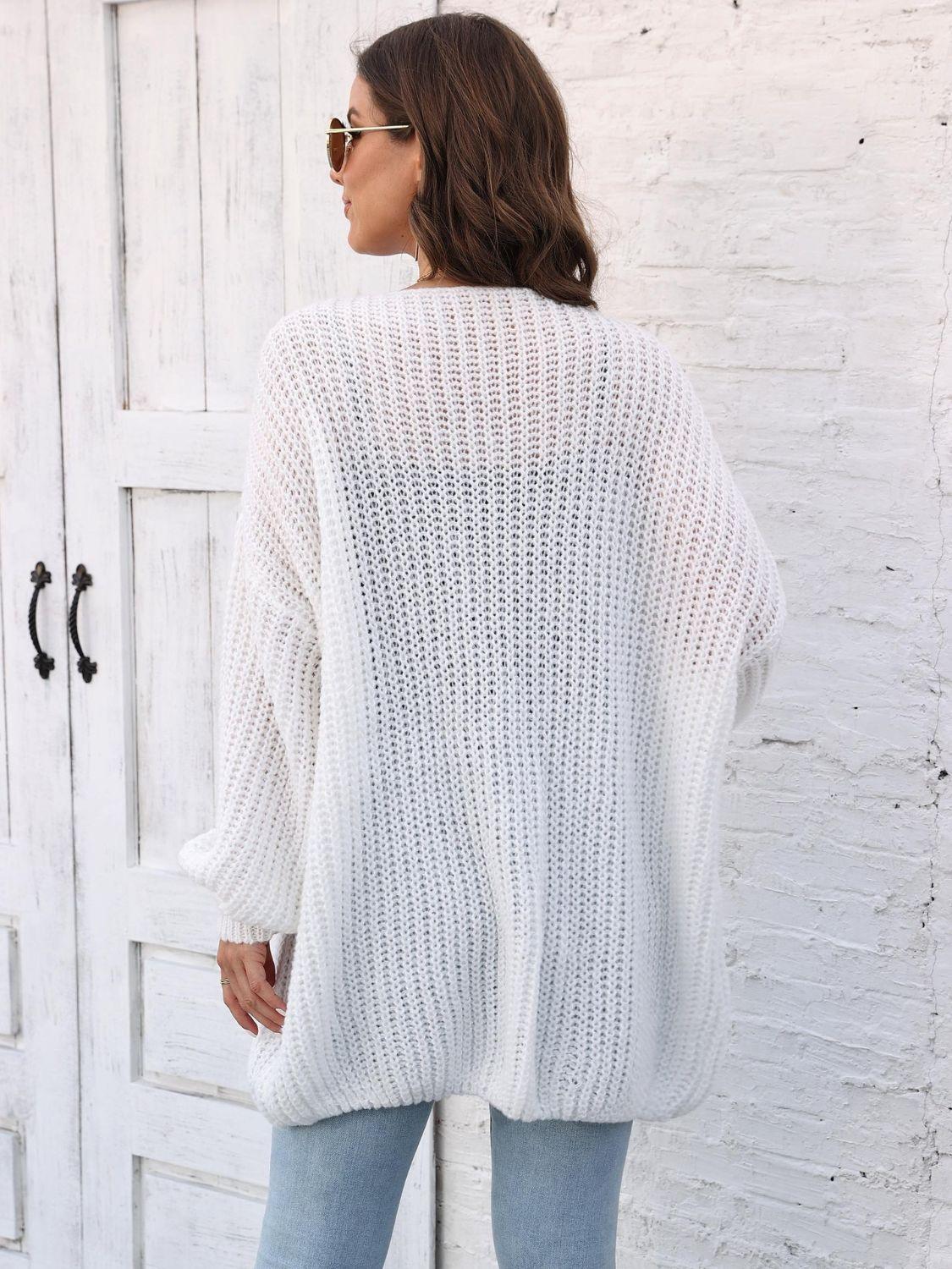 Open Front Long Sleeve Cardigan Carauana Store