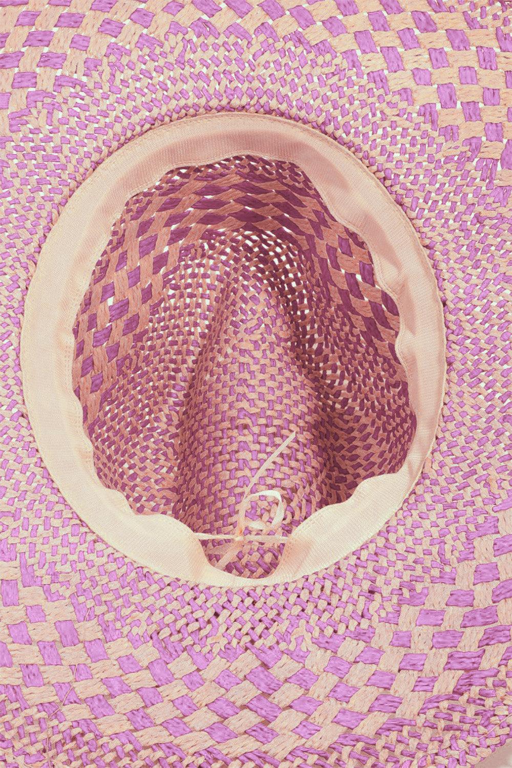 Fame Checkered Straw Weave Sun Hat Carauana Store