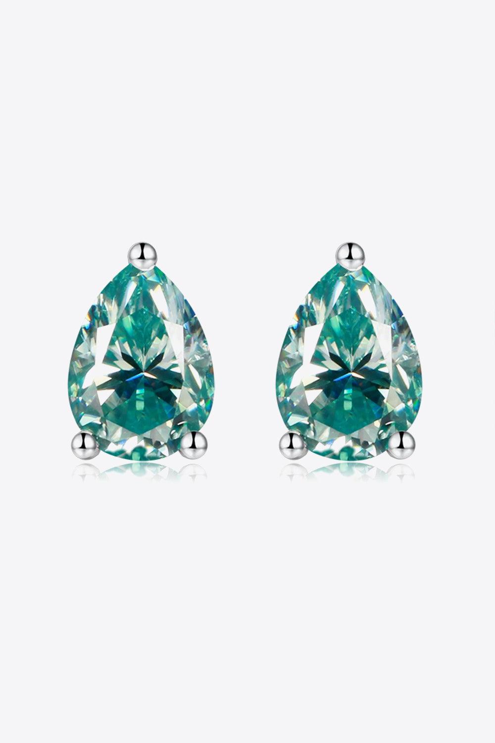 2 Carat Moissanite Teardrop Earrings Carauana Store