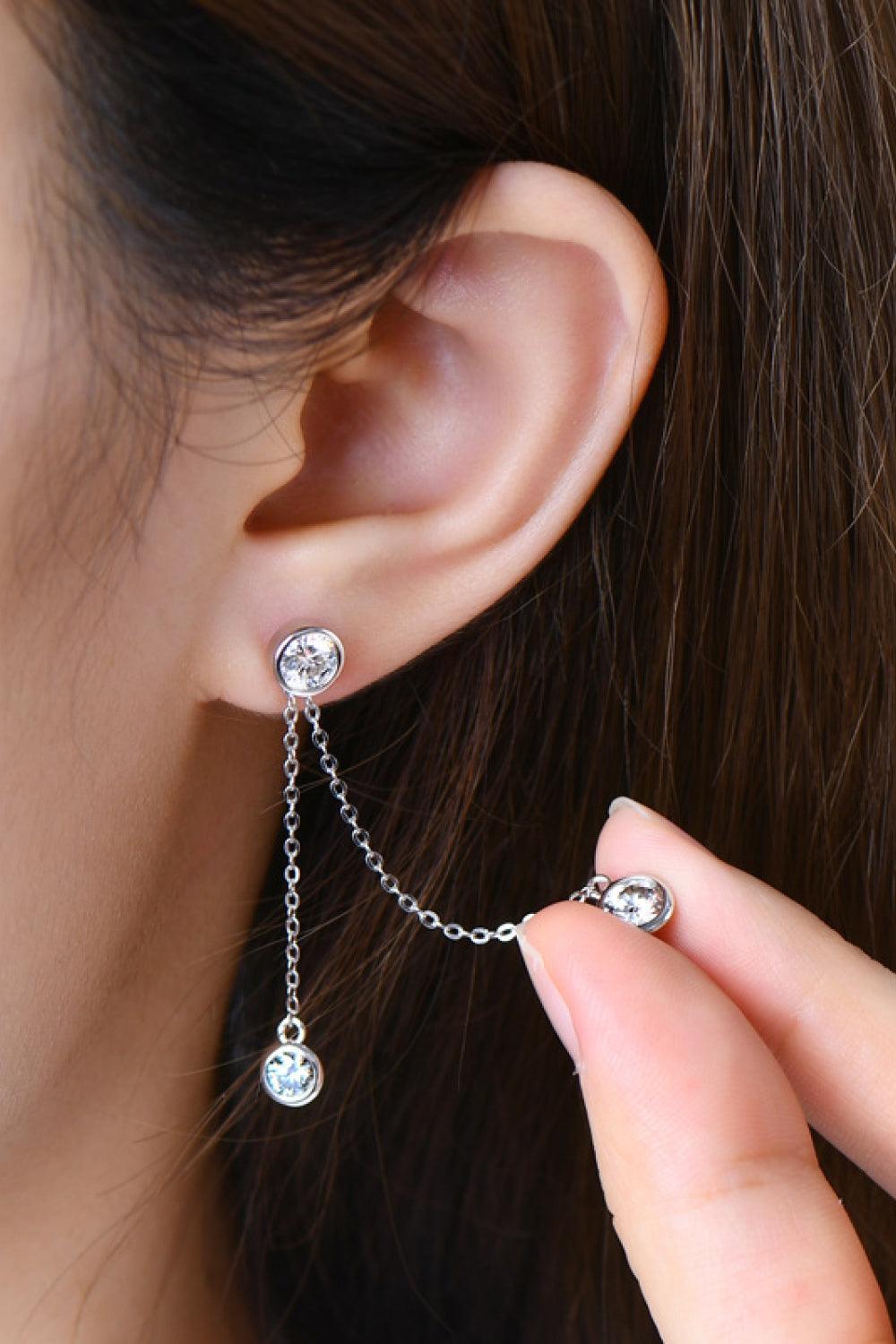 2.6 Carat Moissanite 925 Sterling Silver Earrings Carauana Store