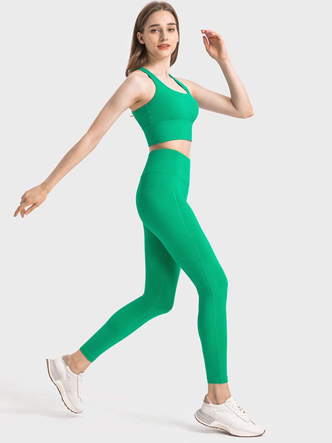 Millennia Scoop Neck Crisscross Straps Sports Bra Carauana Store