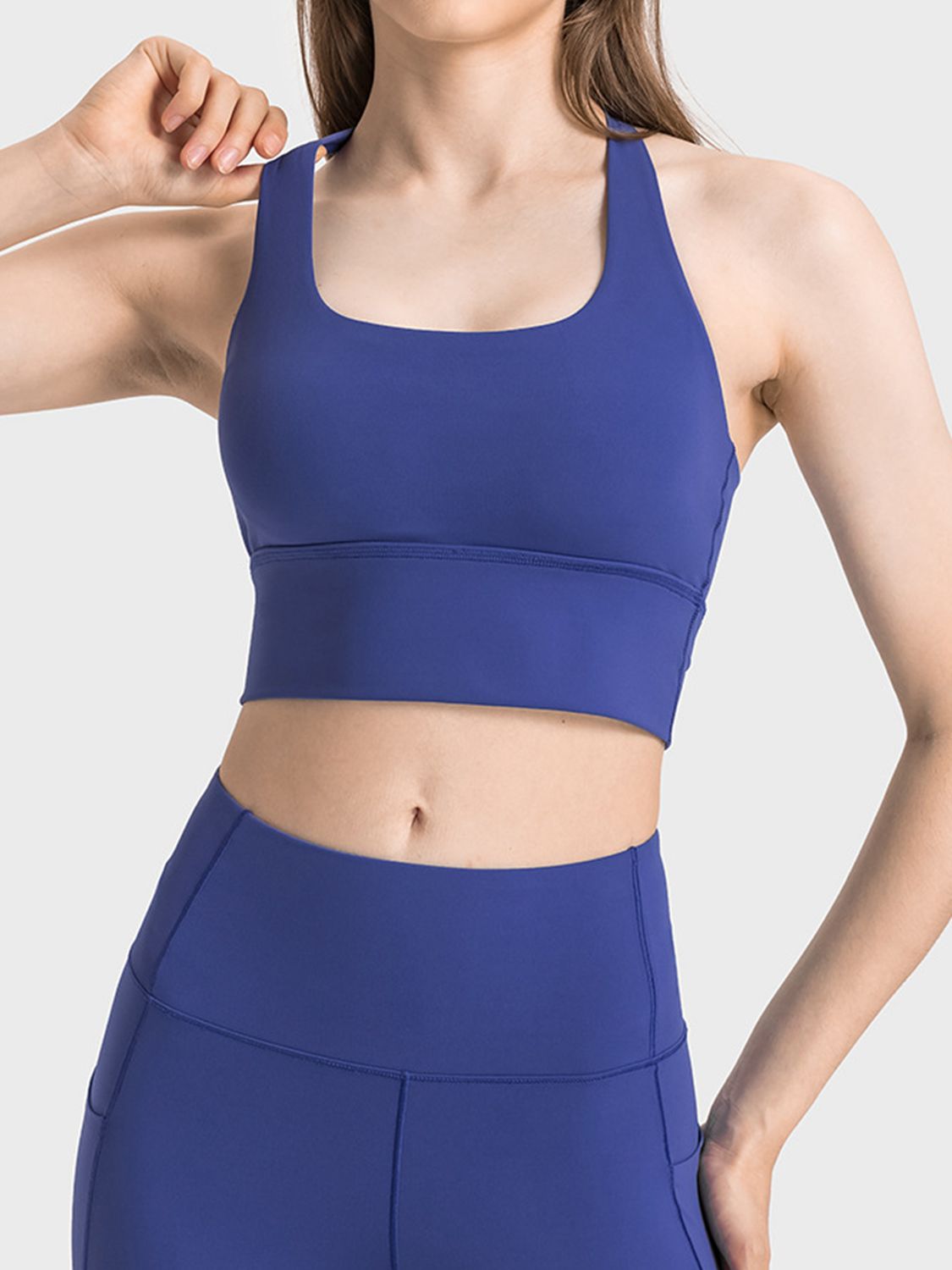 Millennia Scoop Neck Crisscross Straps Sports Bra Carauana Store