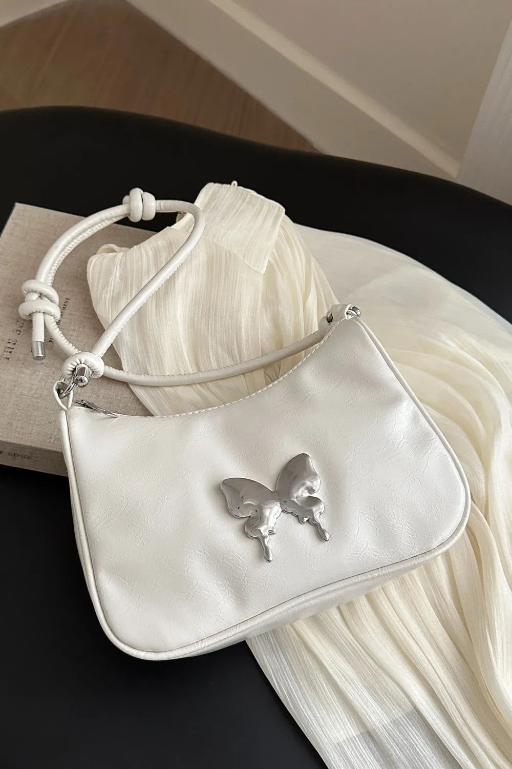Butterfly PU Leather Knotted Strap Shoulder Bag Carauana Store