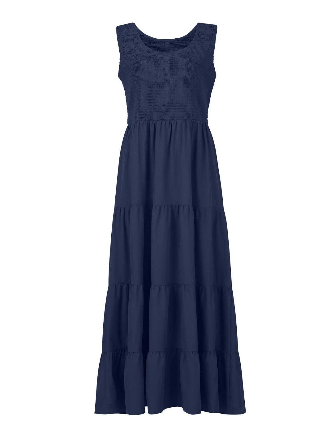 Tiered Smocked Wide Strap Dress Carauana Store