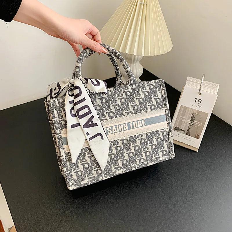 Carauana CARTSAIHN TDAE Canvas Tote Handbag | Floral Embroidery | Free Tracked Shipping | Christmas Birthday Gift Travel Accessories Carauana Store