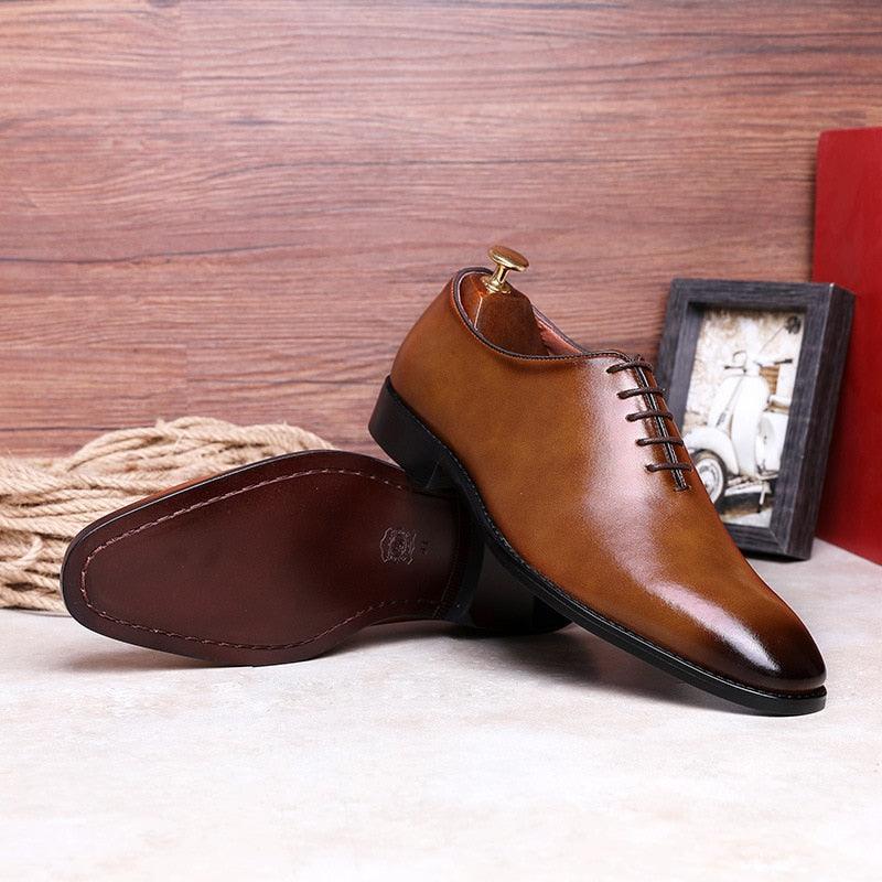 DESAI Men Business Dress Soft Genuine Leather Fashion Mens Comfortable Oxford Shoes Carauana Store