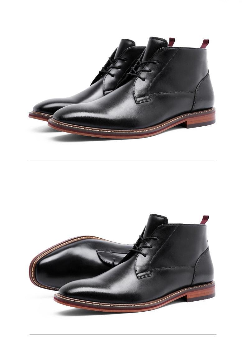 Desai Boots Vintage Combat Boot Winter Fur New Cow Split Leather Genuine Leather Carauana Store