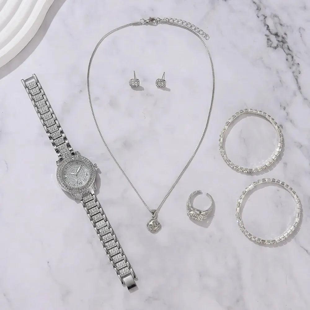 Fashion & Casual Quartz Watch with Rhinestone Bracelet - Elegant Design Carauana Store