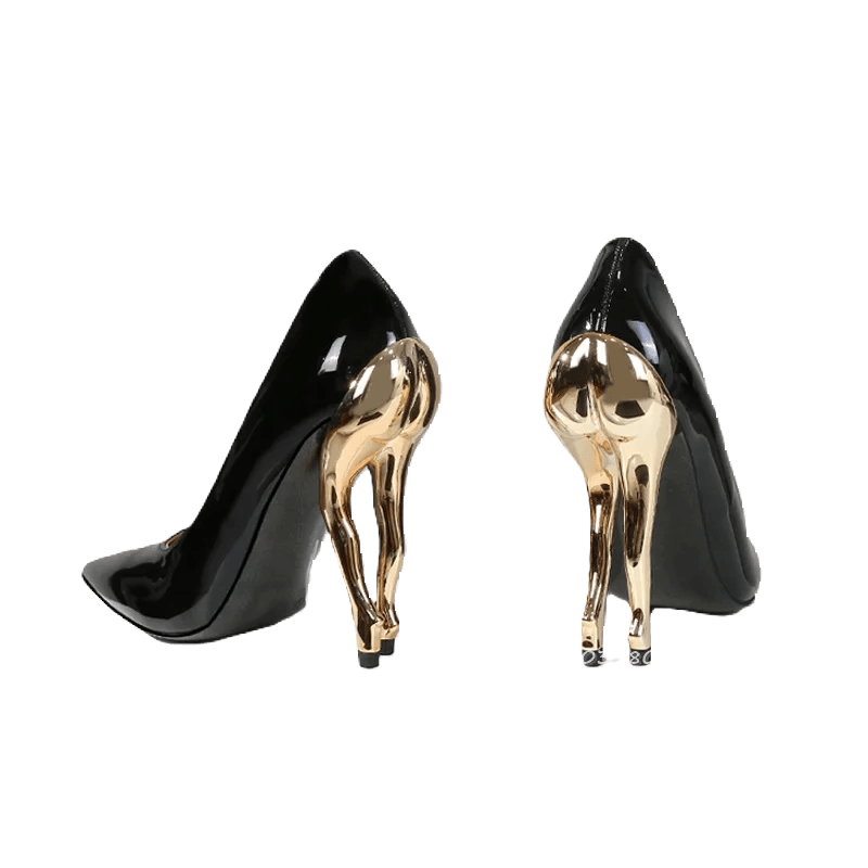 Fashionable Women's Strange Heels Pumps | Patent Leather Carauana Store