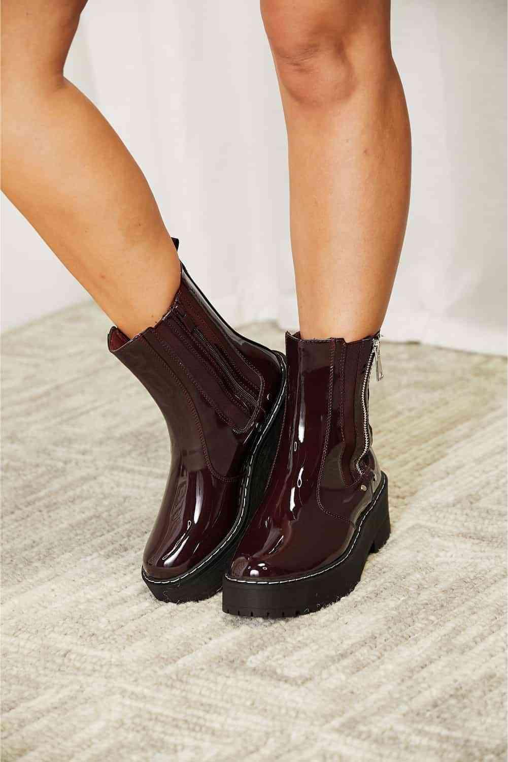 Forever Link Side Zip Platform Boots Carauana Store