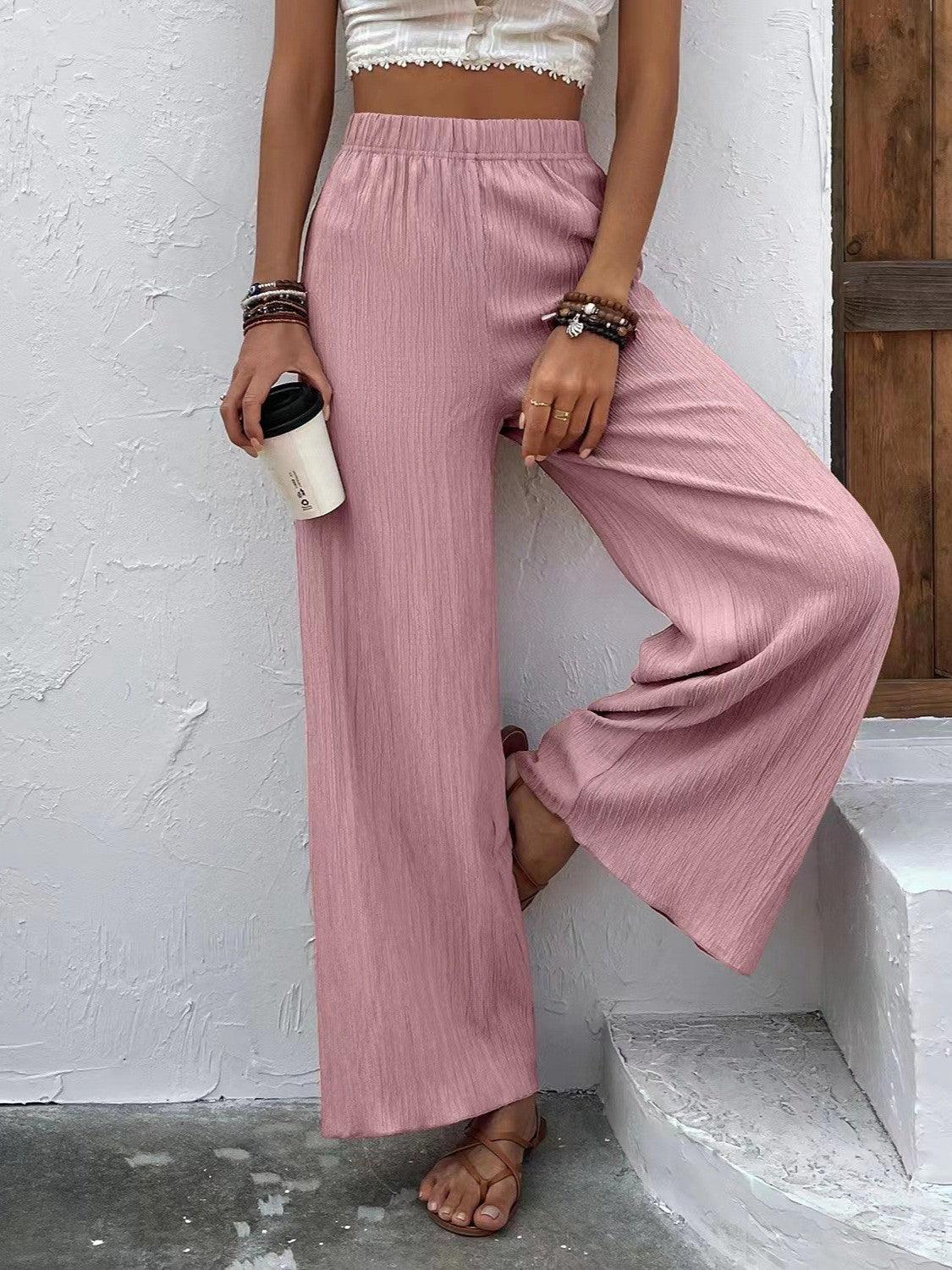 Full Size High Waist Wide Leg Pants Carauana Store